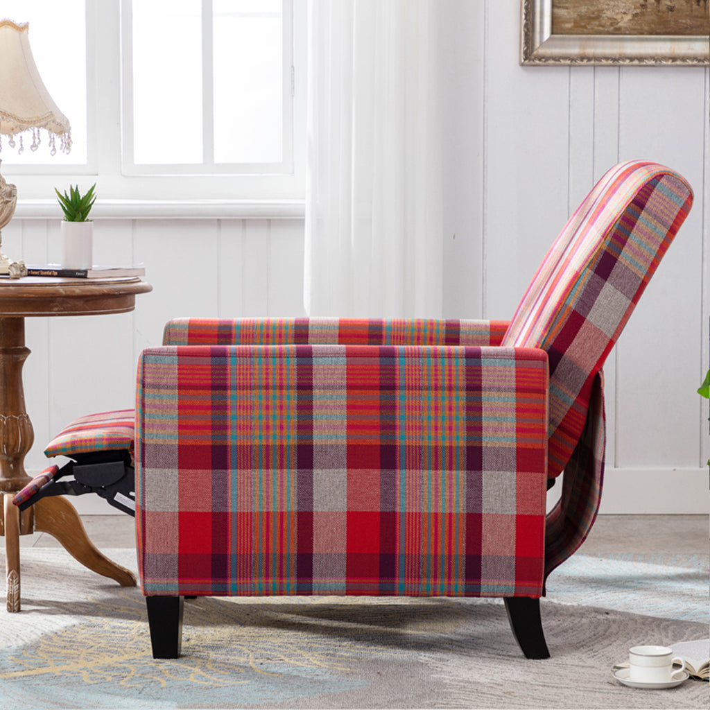 Red Recline Cloth Chair with Soft Cushion Q411