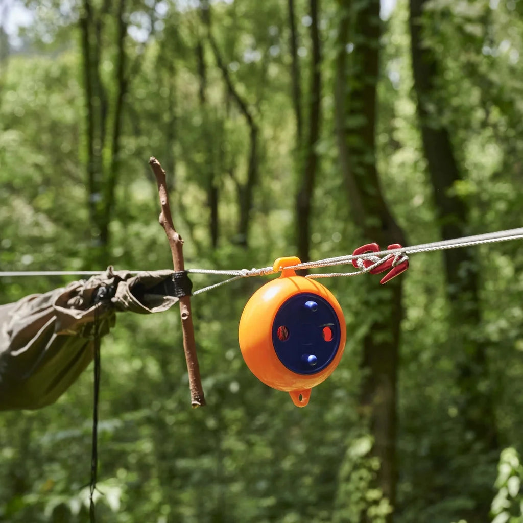 Gray HMWPE Tent Guyline Rope with Mini Reel L828
