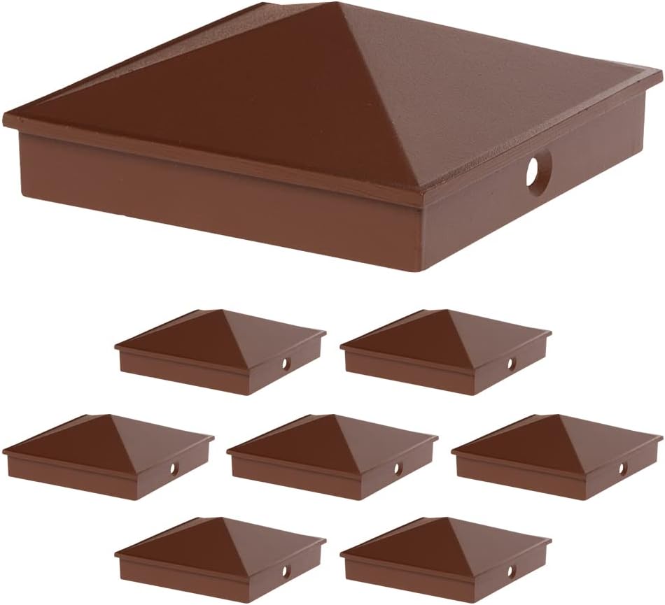 Black 12 Pack Aluminum Pyramid Post Cap Cover Z600912