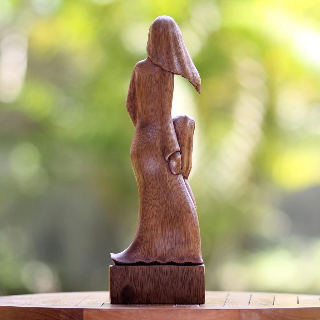 Brown Natural Grain Wood Sculpture J429