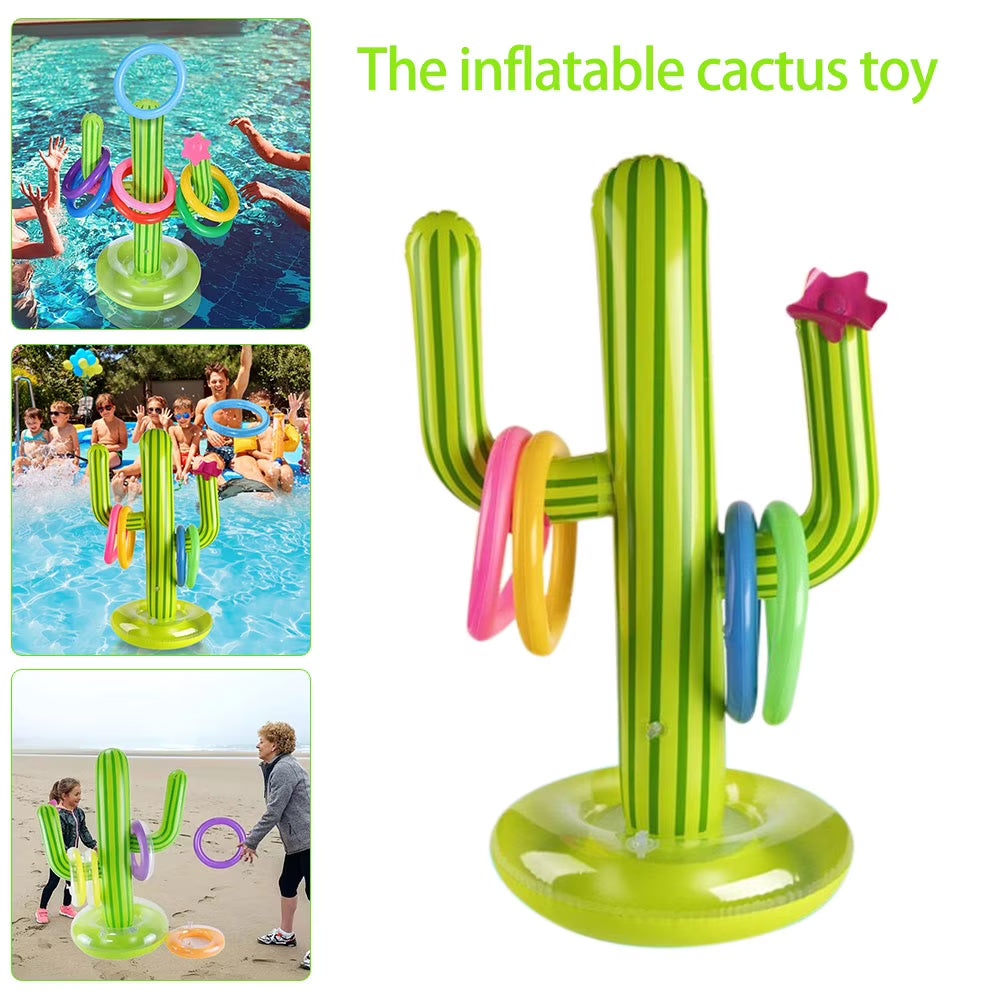 Inflatable Cactus Ring Toss Water Toys O165487
