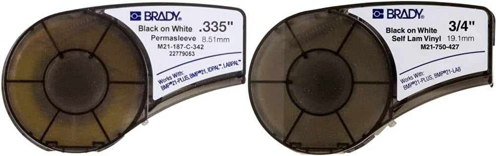 Black on Yellow Heat Shrink Tubing, .645 Width, 7' Length Pack of 2 I620211