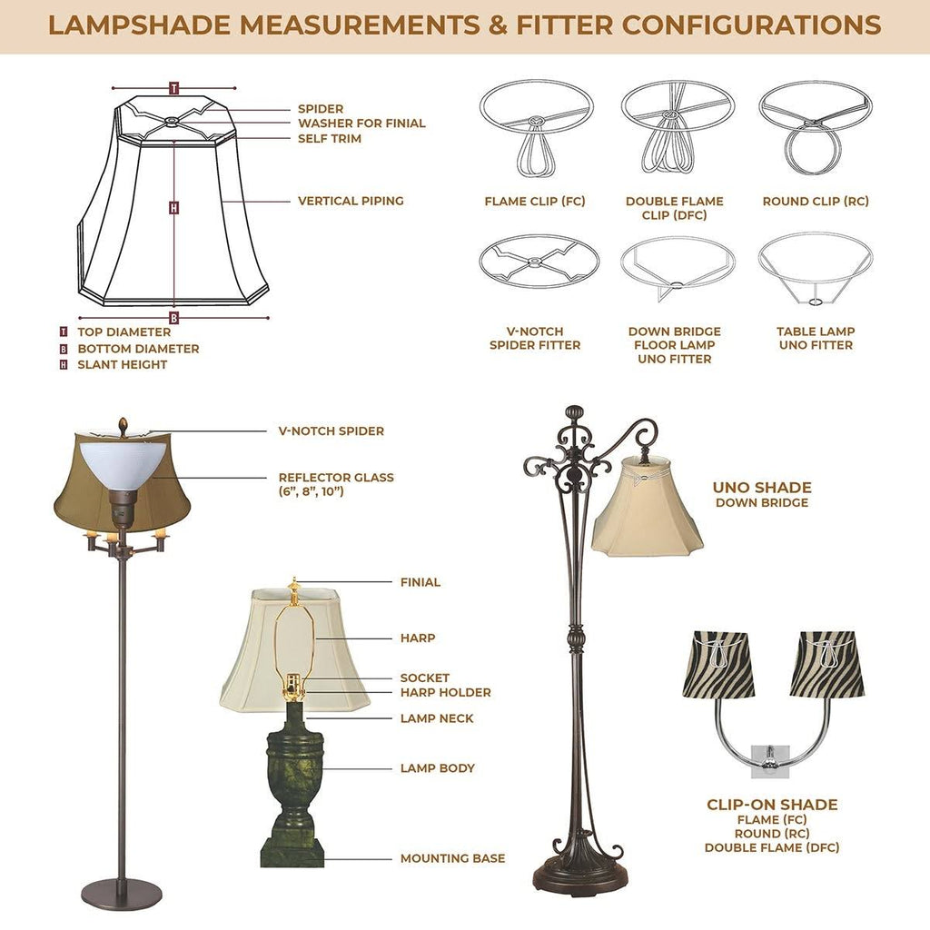Beige 9x16x12.25 Set of 2 Lamp Shade E833755