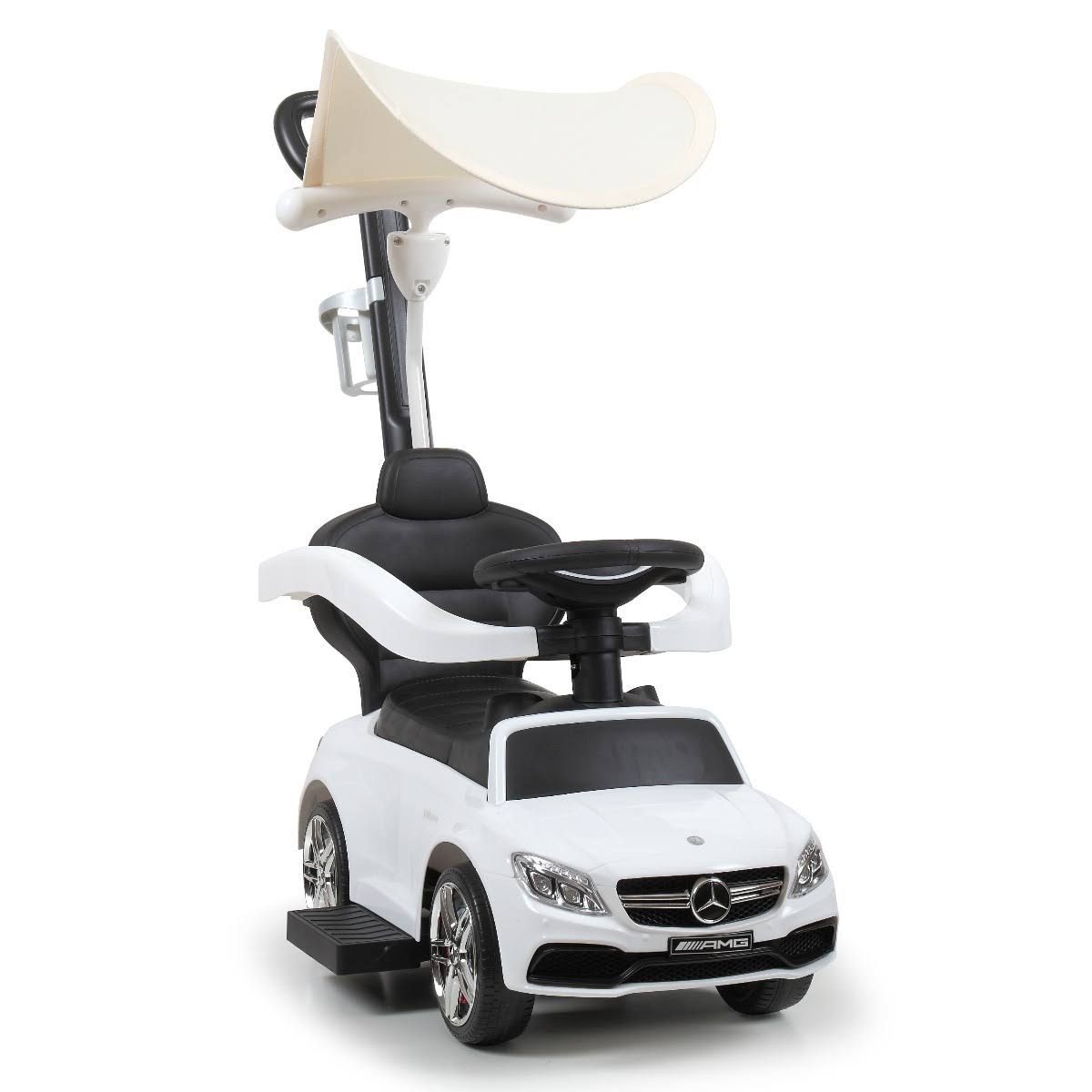 White Toddler Push Car with Canopy V594816