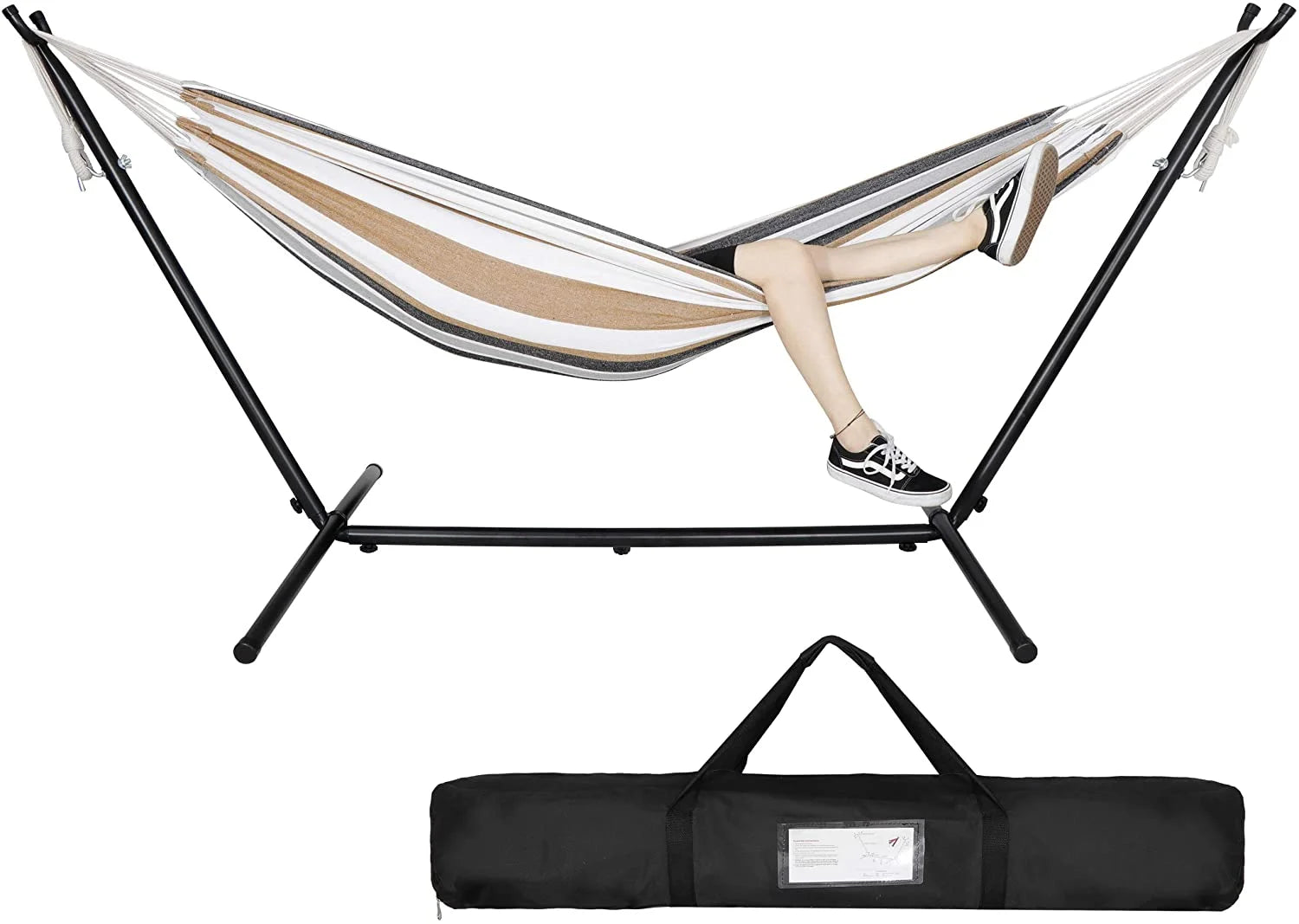 Portable 2 Person Hammock with Steel Stand and Carrying Case K653