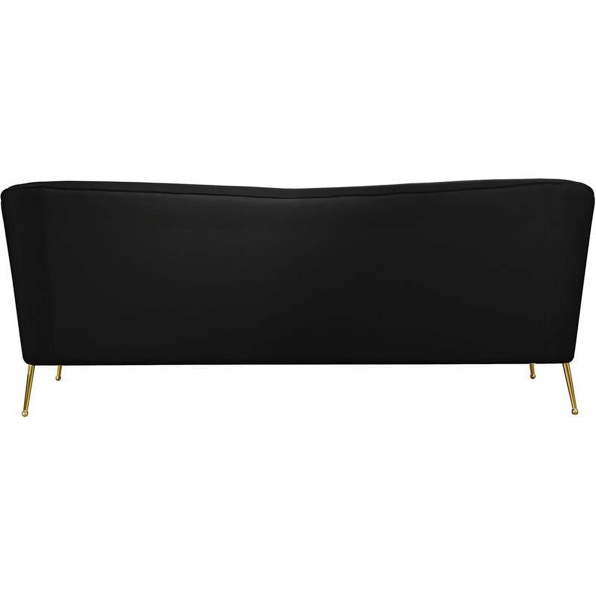3-Piece Velvet Chair Loveseat & Sofa Set in Black O97664