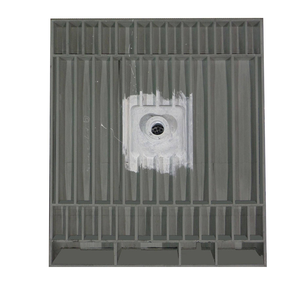 Triple Curb Shower Pan with Center Drain P5533