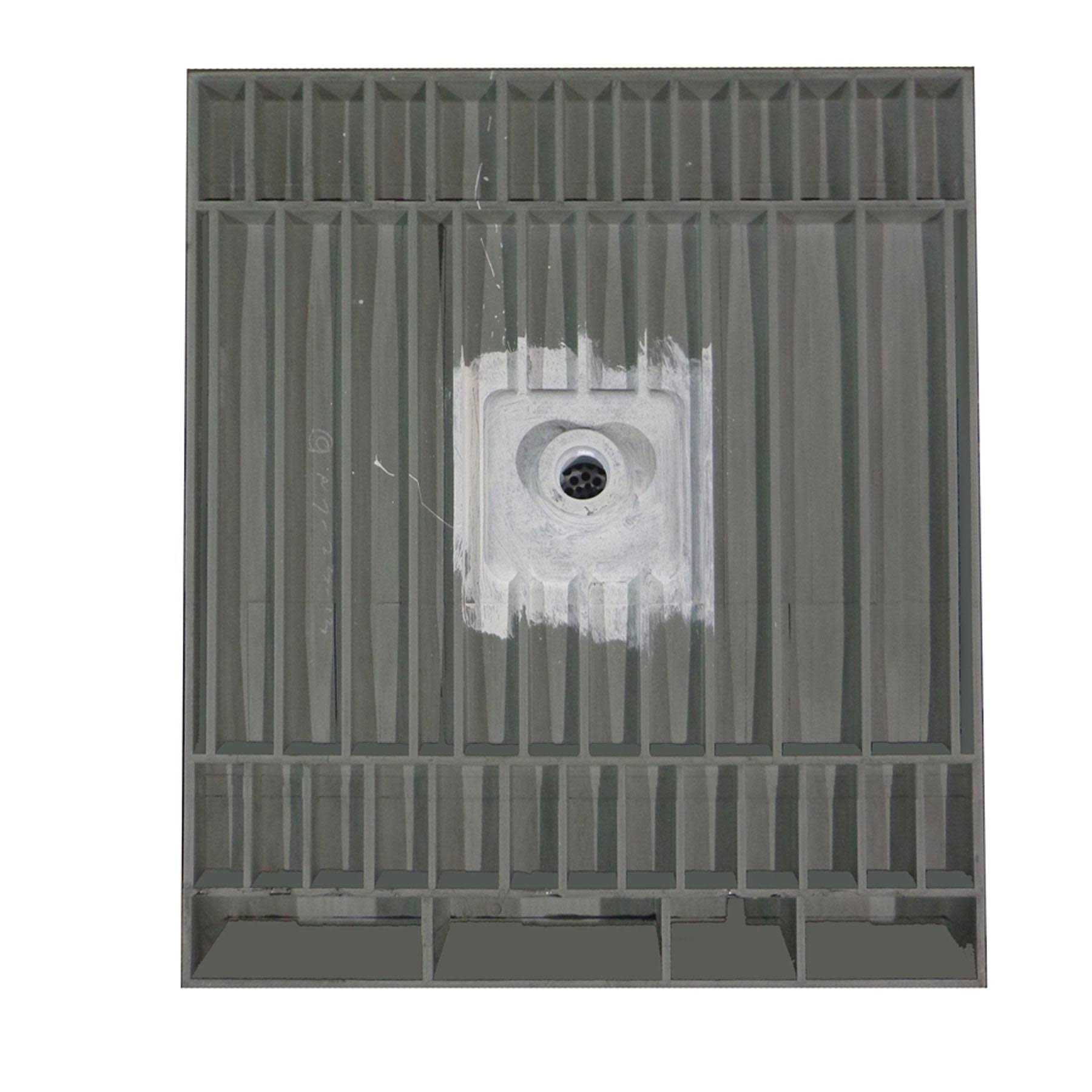 Triple Curb Shower Pan with Center Drain P5533