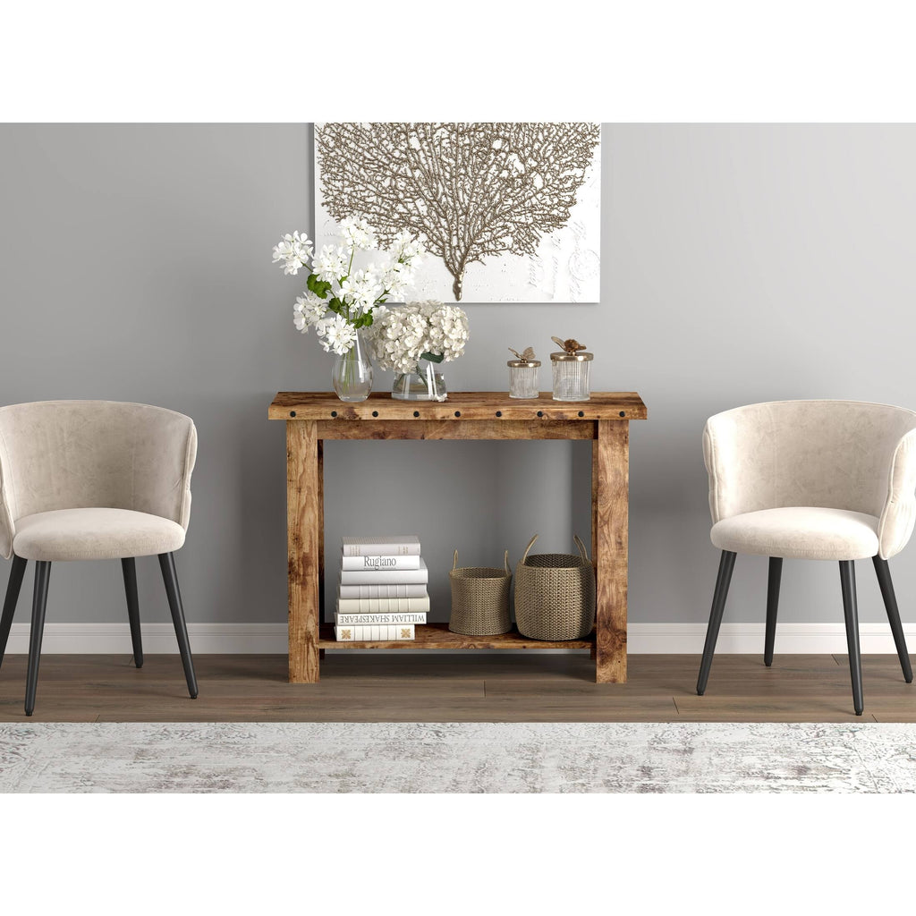 Brown Reclaimed Wood Console Table R812