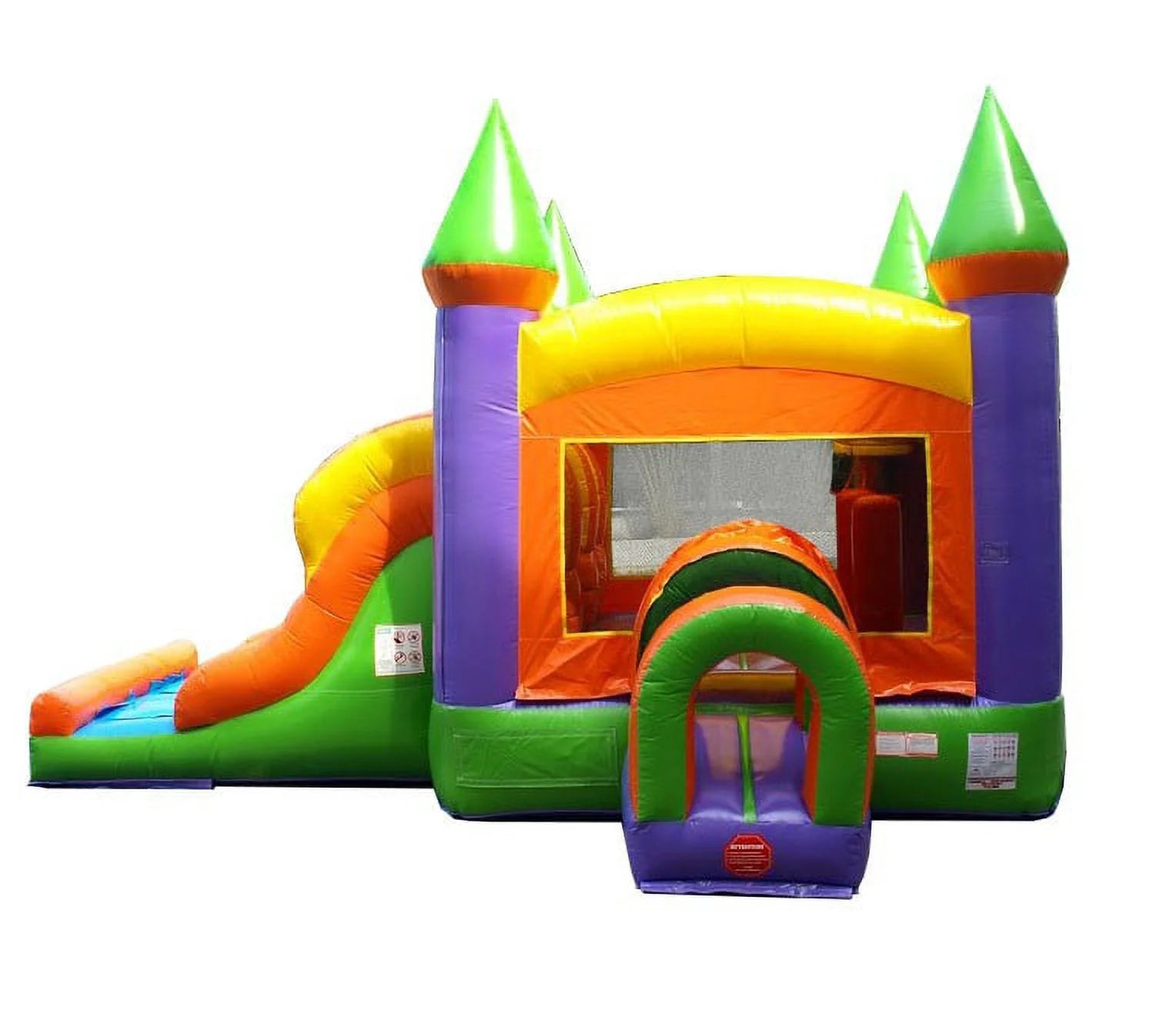 Orange Commercial Inflatable Bounce House with Dual Slide C133
