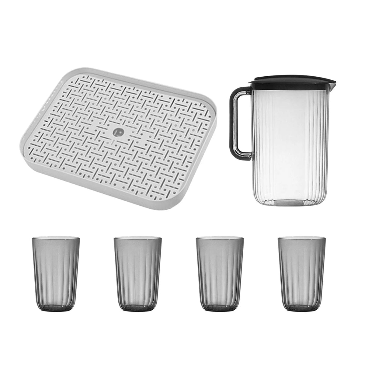 Gray 2000ml Fridge Pitcher with Lid, 6Pcs Z155989