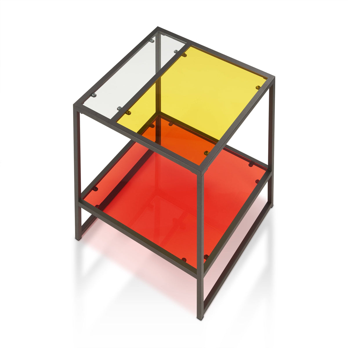 Multi-Color Glass Top End Table Z46439