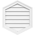 16x22W x 32x22H Vertical Peaked Surface Mount PVC Gable Vent O260