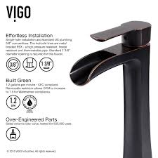 Matte Stone Vessel Bathroom Sink with Vessel Faucet in Antique Rubbed Bronze N46060