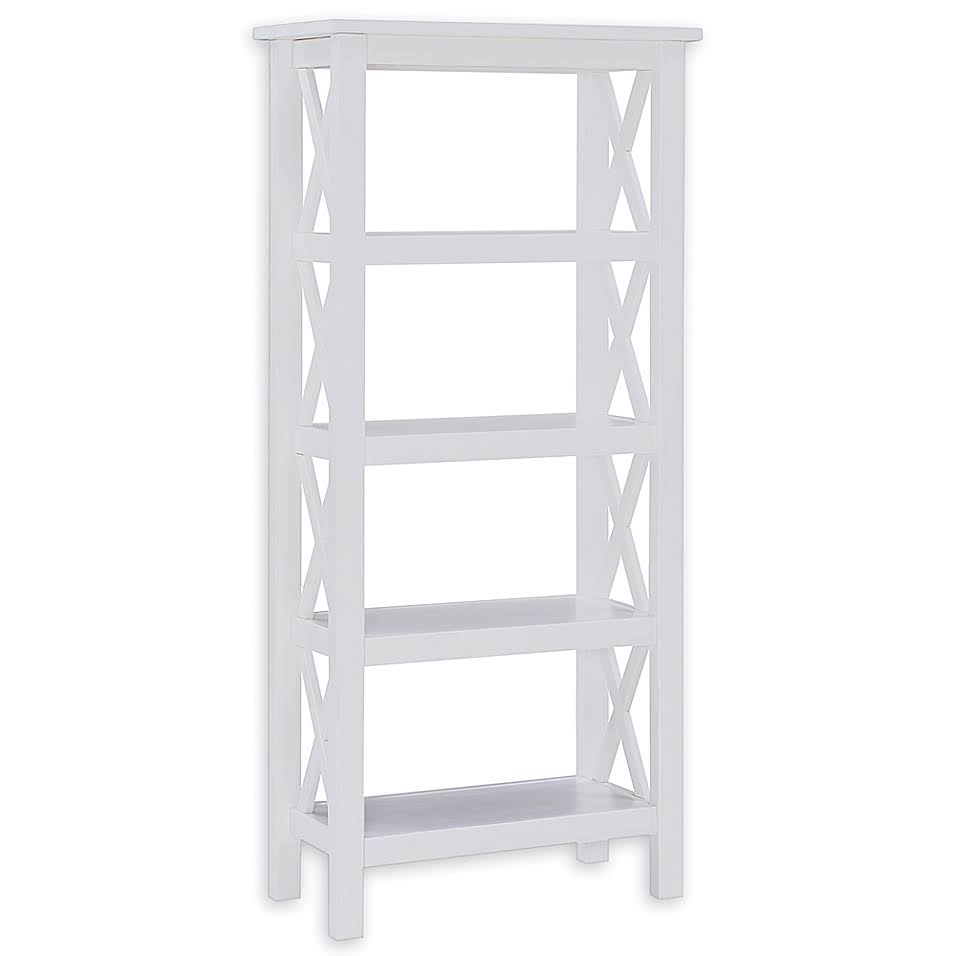 White Antique White Bookcase E402