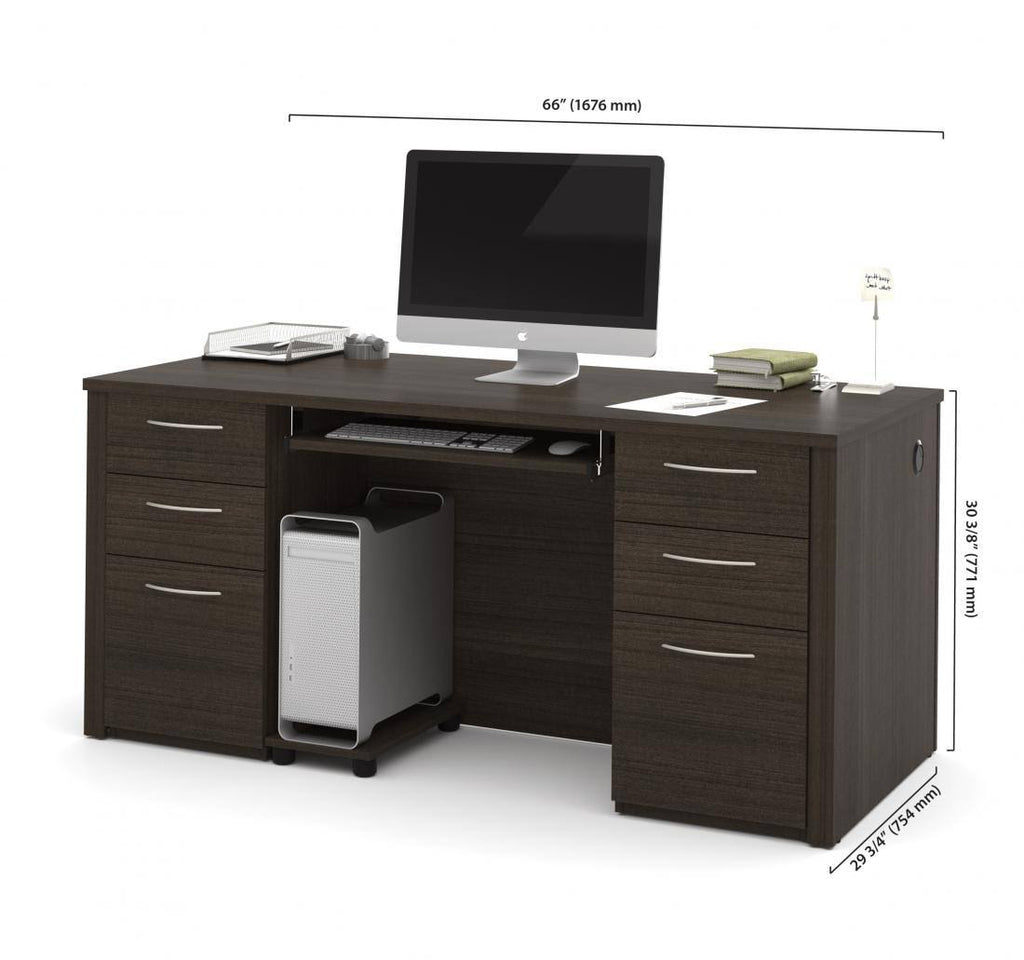 Tuscany Brown Executive Desk Kit B928
