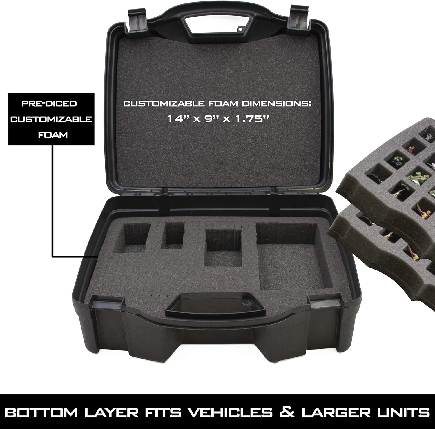 80 Slot Hard Shell Figure Case with Customizable Foam Layer P726
