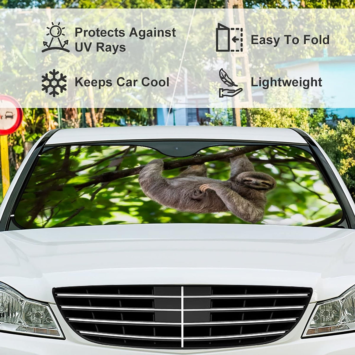 Foldable Car Windshield Sunshade 55 x 27.5 inch N25944