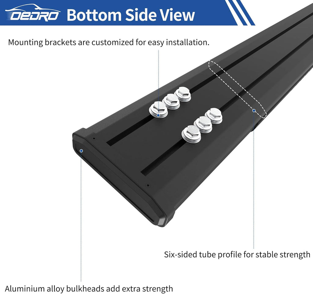 Black Textured Aluminum Running Boards S423593