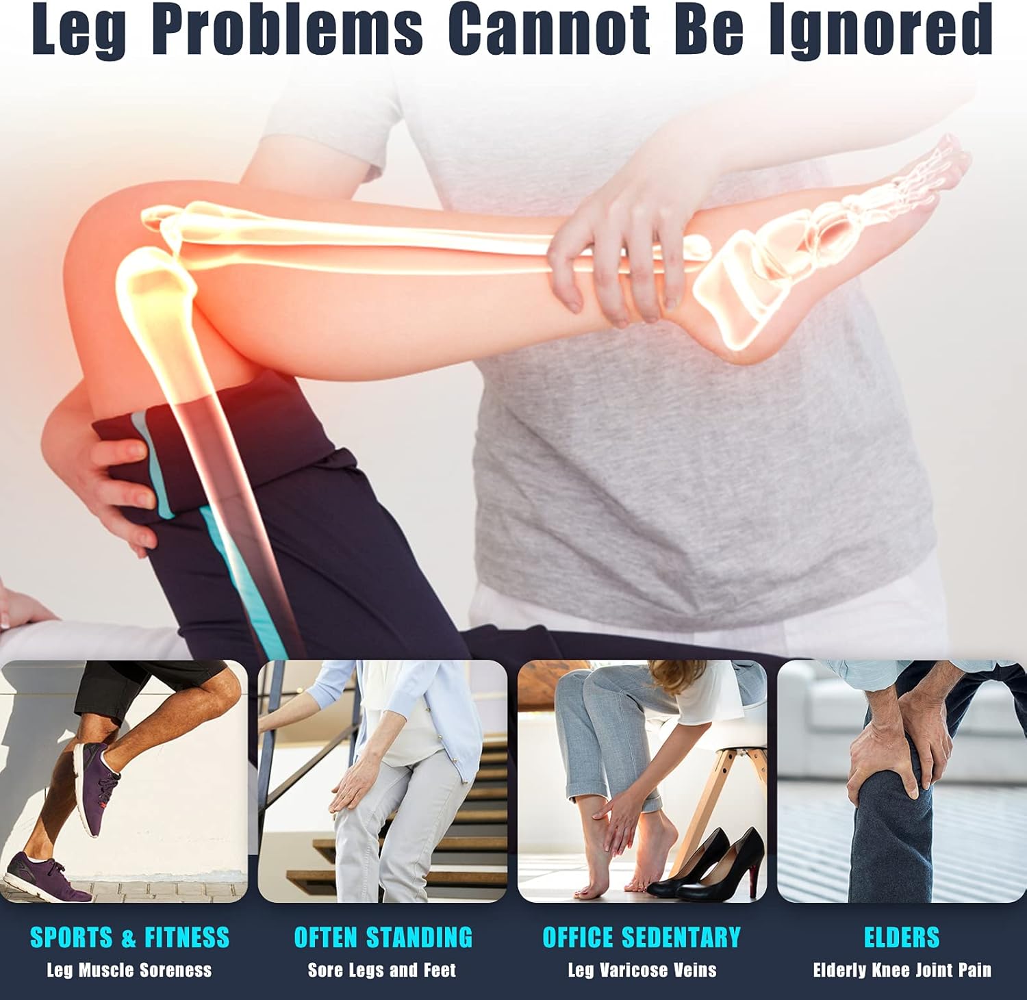 Leg Massager with Air Compression and Heat Function A445