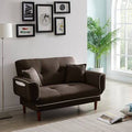 Brown Velvet Square Arm Sleeper N988