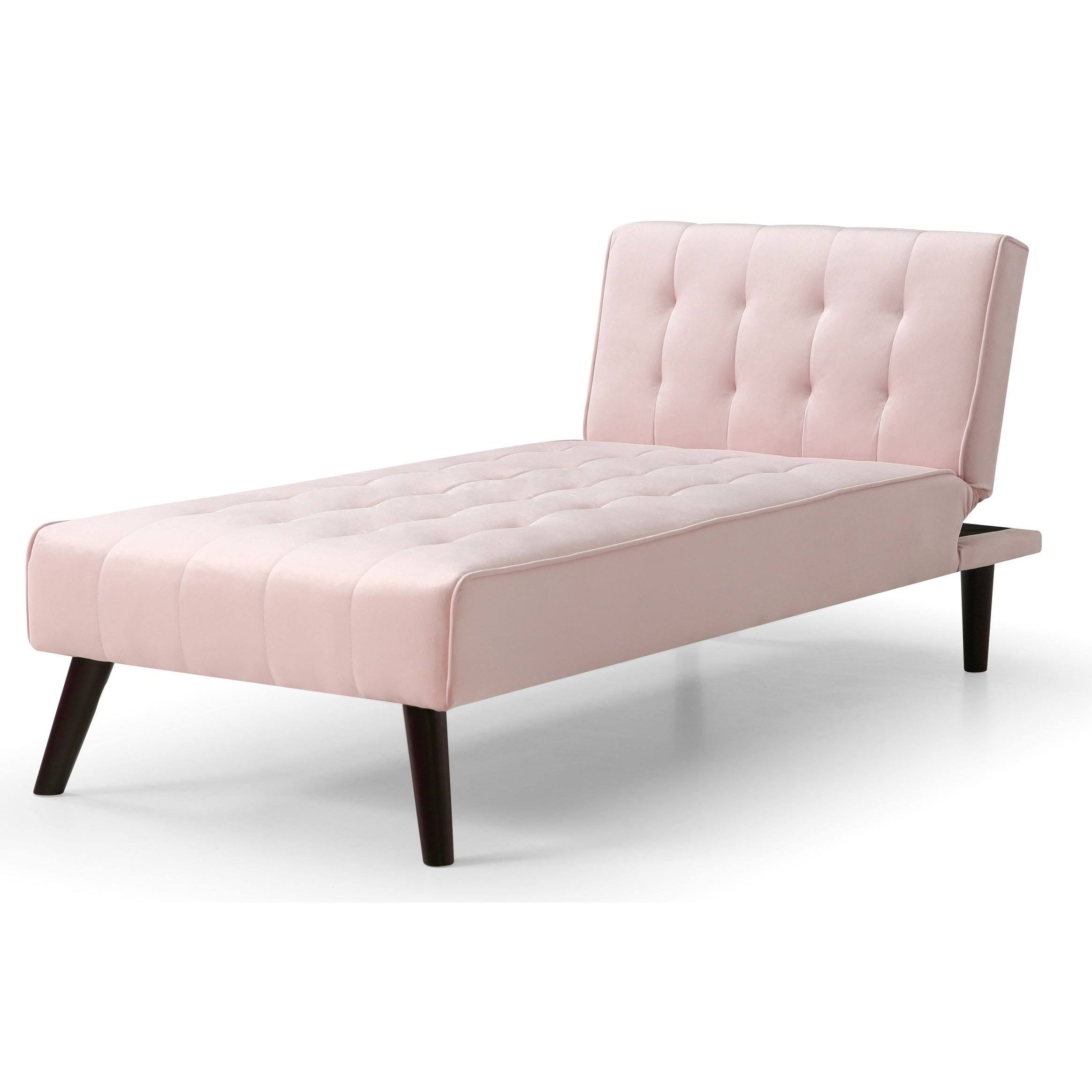 Pink Velvet Chaise Bed K657295