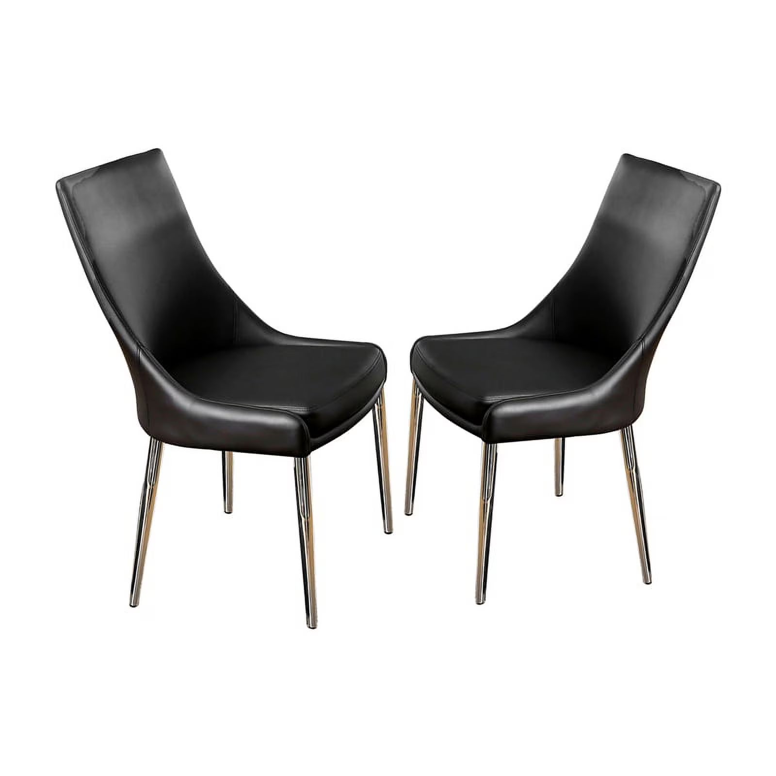 Faux Leather Dining Chair in Black (Set of 2) C3114