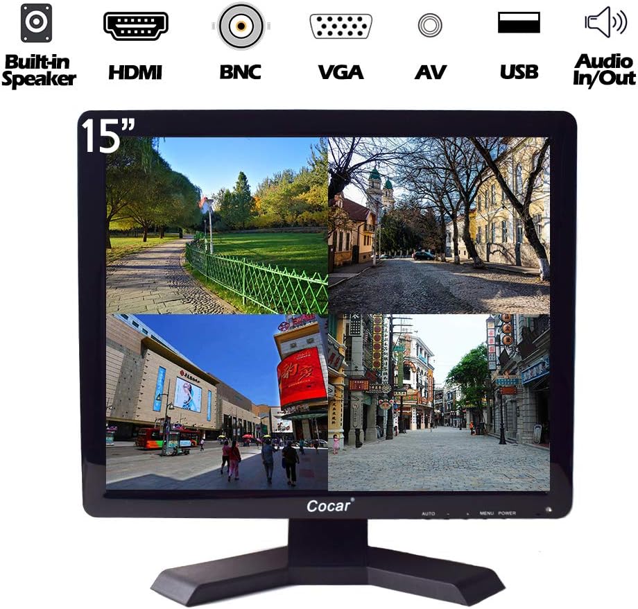 15 Professional CCTV Monitor VGA HDMI AV BNC LCD Security Screen P1440
