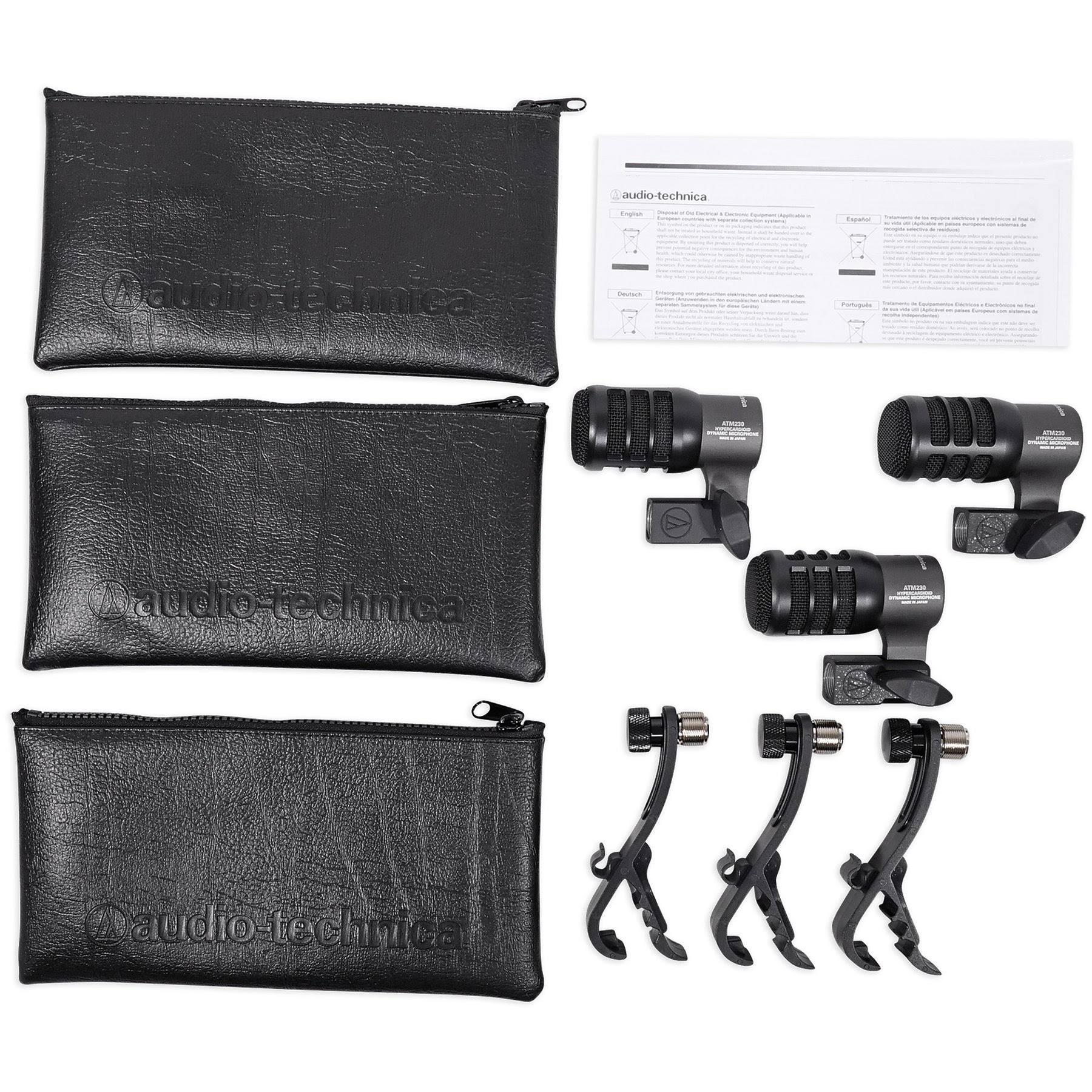 3-Pack Hypercardioid Dynamic Instrument Microphone A62113