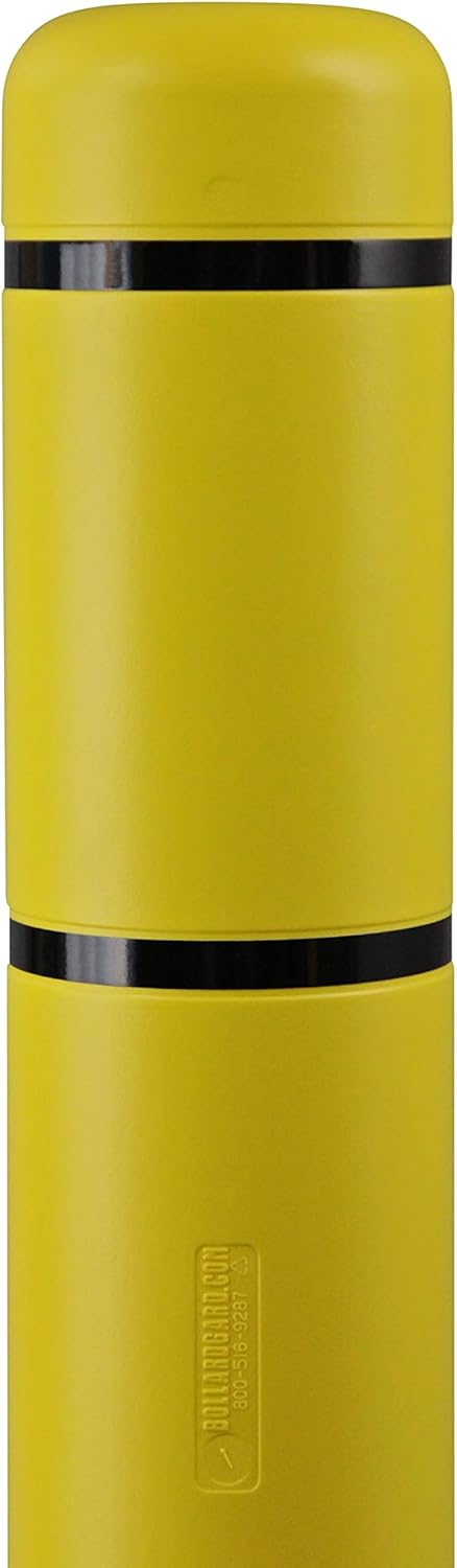 Yellow White Reflective Bollard Cover Pack of 2 D6836