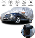 6 Layers Heavy Duty Waterproof Windproof Car Cover with Zipper Door, Universal Fit for SUV (190 in-200 in), Silver Pack of 2 F833302