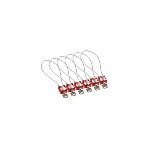 8x22 Compact Cable Padlock Red O851