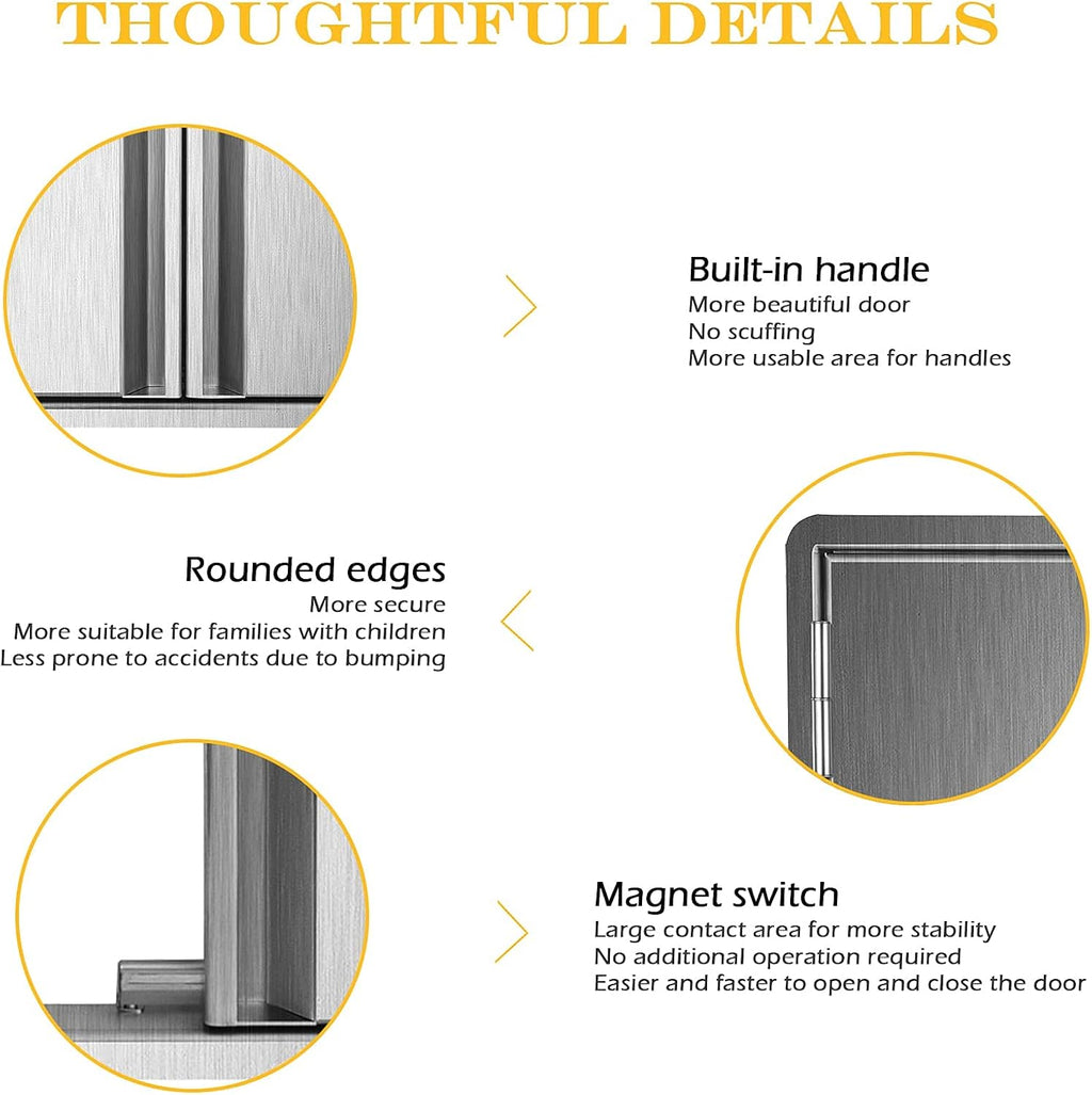 304 Brushed Stainless Steel BBQ Access Door (28 W x 19 H) N468