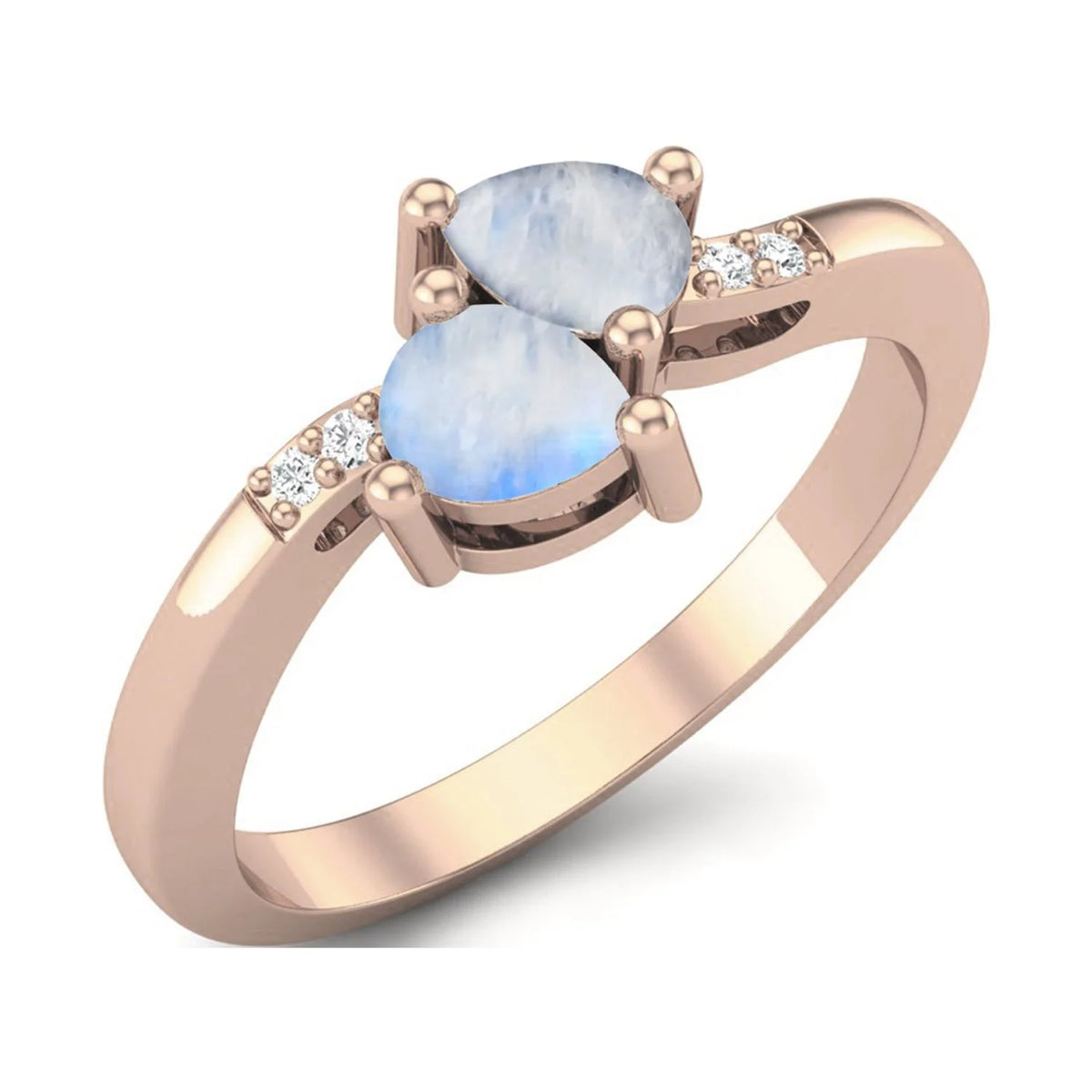 925 Sterling Silver Rose Vermeil Ring K54446