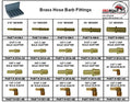 Brass Hose Barb Fittings Assortment in Metal Tray Q1670