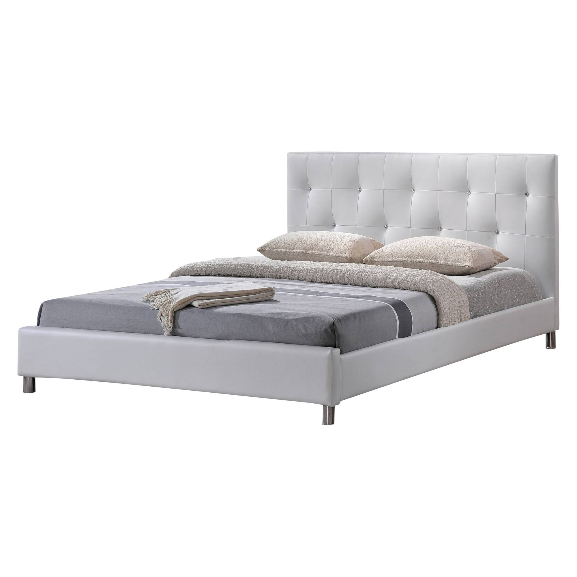 King Bed with Crystal Button Tufting Y36686
