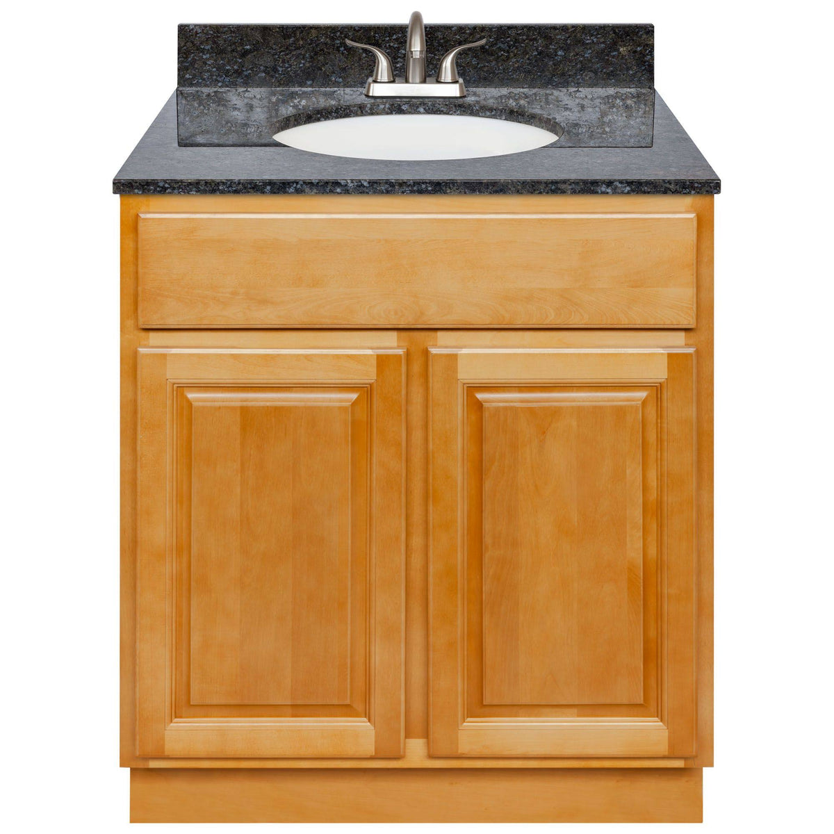 Vanity with Blue Butterfly Granite Top and Faucet B414