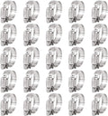25Pcs Adjustable 304 Stainless Steel Worm Gear Hose Clamp Assortment Kit (18-32mm) U62803