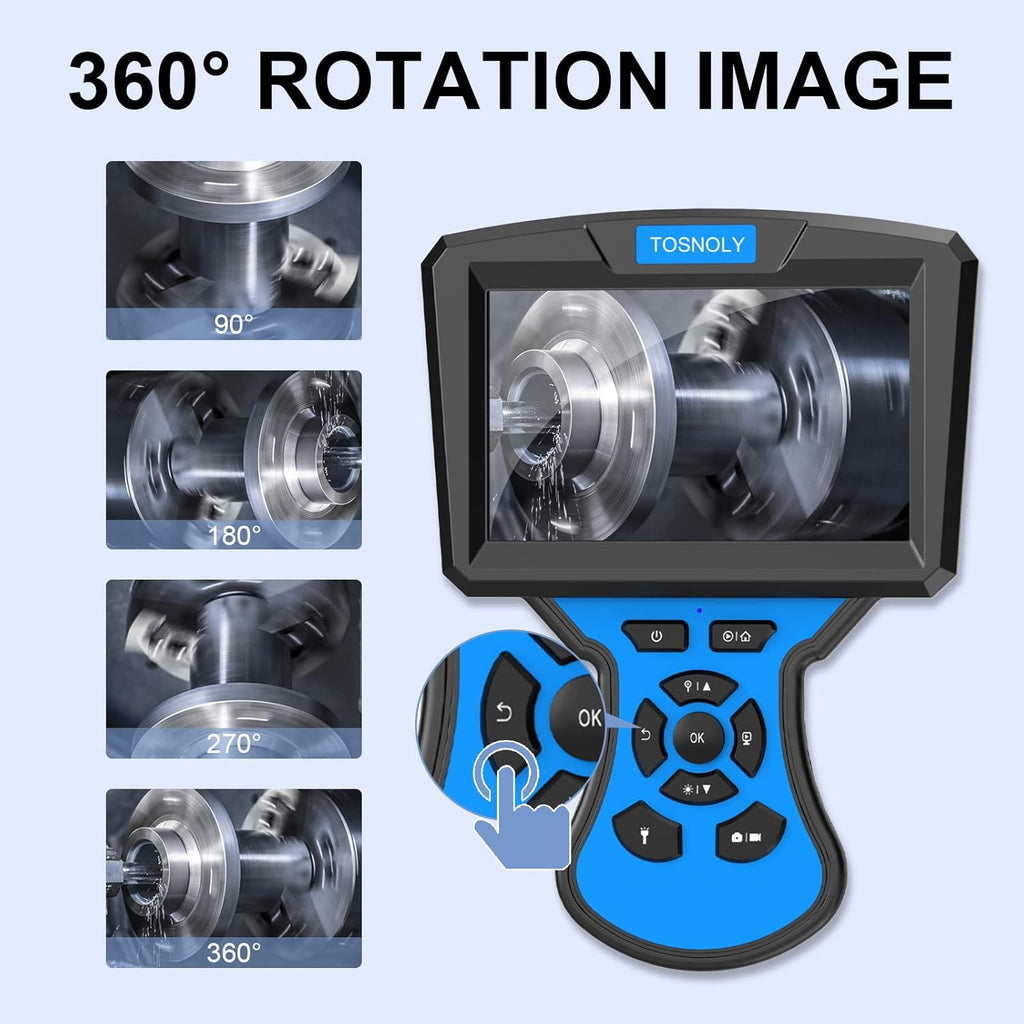 5 Inch Dual Lens Borescope Inspection Camera with 32GB Card IP67 Waterproof E973986