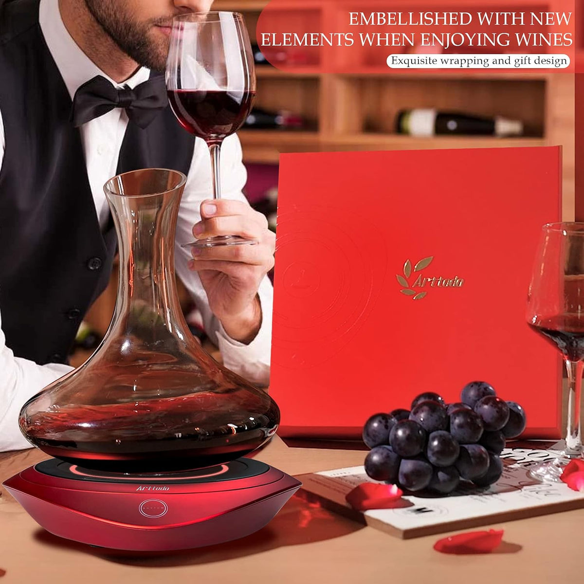 Electric Wine Decanter Aerator with Carafe Shaker Y320721
