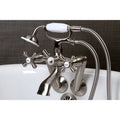 Brushed Nickel Clawfoot Tub Faucet with Hand Shower D9559