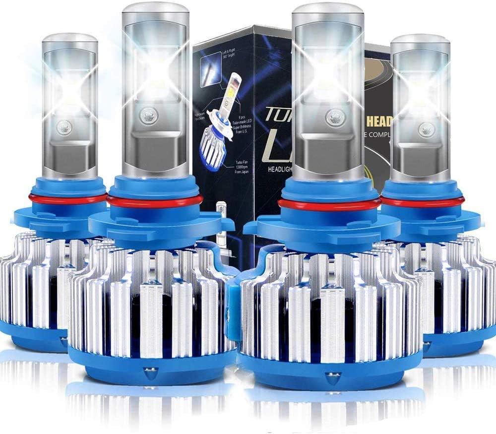 9005 9006 LED Headlight Bulb Set 4pcs 140W 14000LM 6000K White Z206516