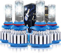 9005 9006 LED Headlight Bulb Set 4pcs 140W 14000LM 6000K White Z206516