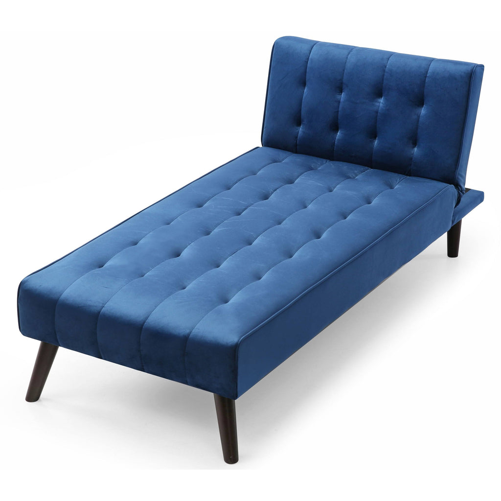 Pink Velvet Chaise Bed K657295