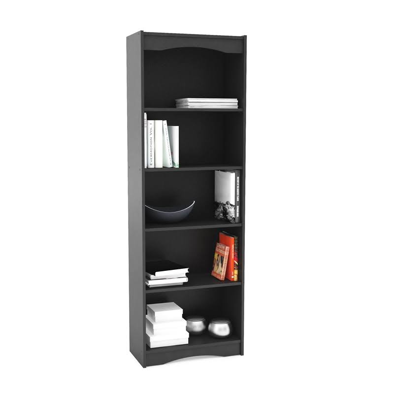 Midnight Black 72-Inch Tall Bookcase O84914