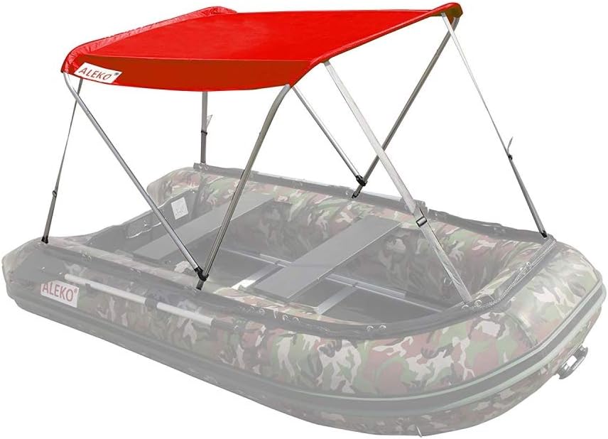 Red Bimini Top Boat Sun Shelter U34213
