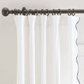 White Scalloped Drapery Panels Set of 2 N42442