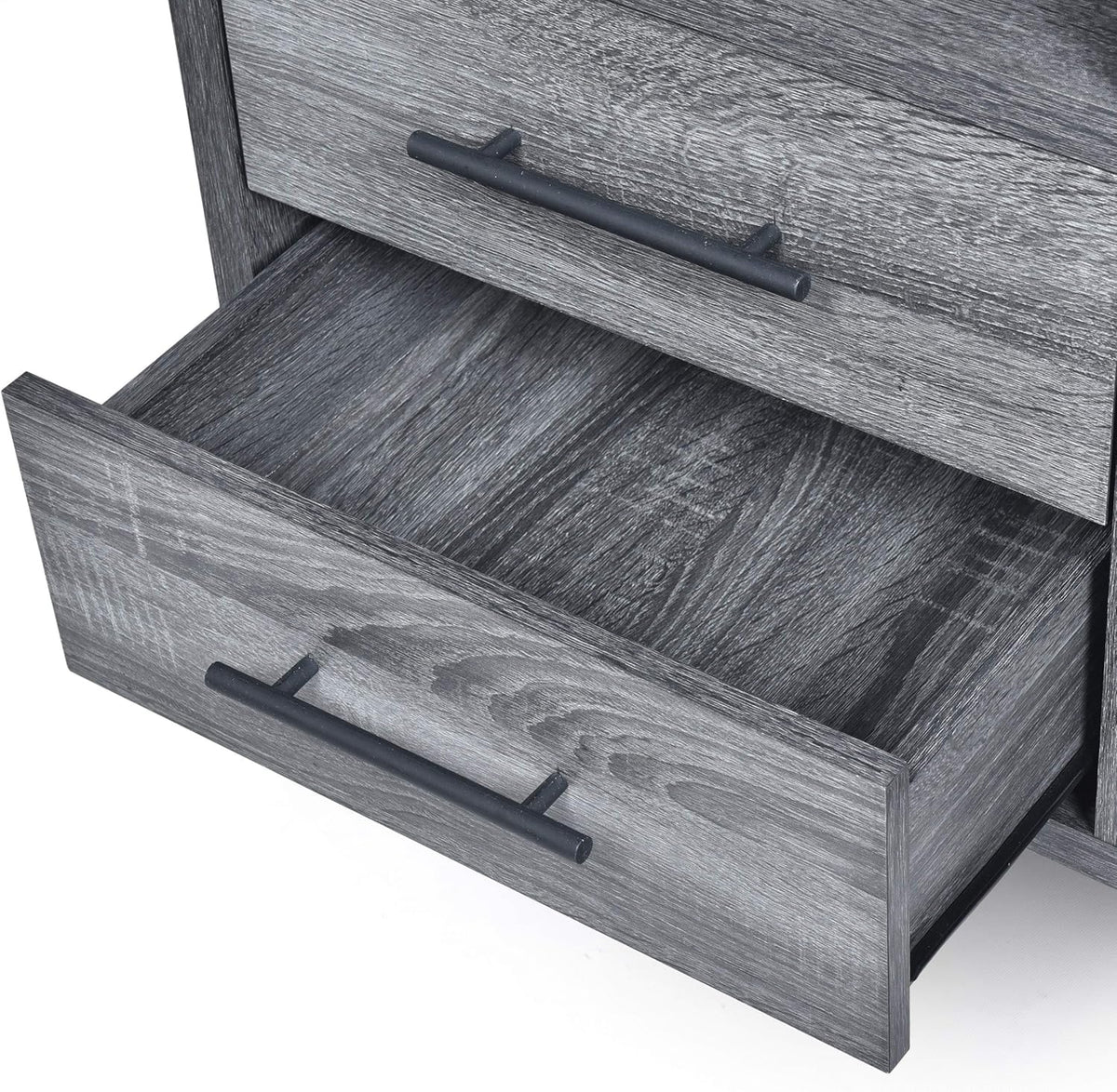 6 Shelf Multi-Functional Cabinet, Sonoma Oak + Black F398941
