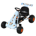 White Plastic Wheel Pedal Go Kart with Adjustable Seat V5158