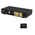 Triple Monitor KVM Switch USB 3.0, 2 Port HDMI with Audio V2600